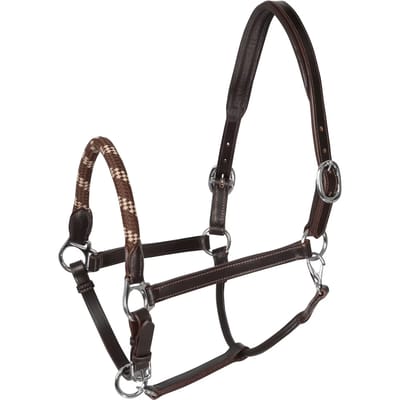 Leren halster voor paarden Acavallo Ergonomic Pollguard Muserolle
