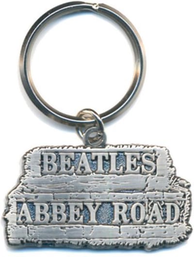 The Beatles - Abbey Road Sign In Relief Sleutelhanger - Zilverkleurig