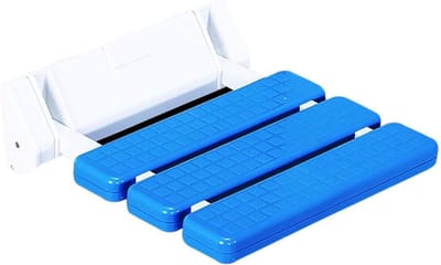 Douchestoel Opklapbaar - Zitje Badkamer - Veilig Douchen - 300 kg Draaglast - Opklapbaar - Blauw