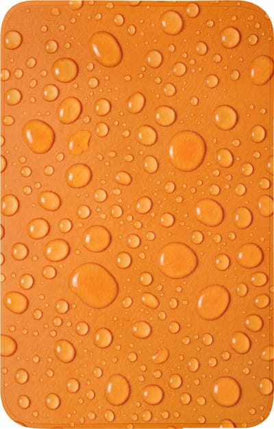 WC mat 50x80 cm - Antislip - Water - Druppels - Oranje - Toiletmat - Vloermat - Douchemat - Toilet tapijt - Toiletmatten