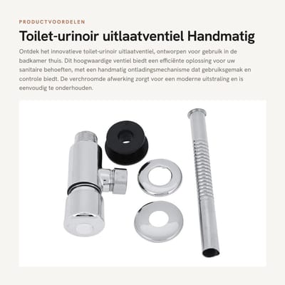Dailygoods- Urinaalventiel met handmatig ontladingsventiel - Urinoirblokjes - IverClean-accessoires - Voor thuis - Badkamer - Schokbestendig - Urinoir