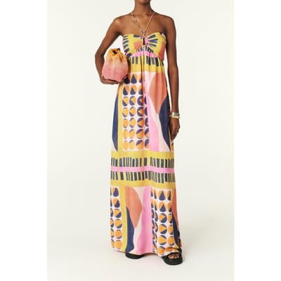 BA&SH Robe Molly Rose Size: L | Maxi Dresses Outlet | Dames | Geel