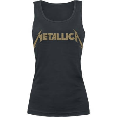 Metallica Top - Hetfield Iron Cross Guitar - S tot XXL - voor Vrouwen - zwart