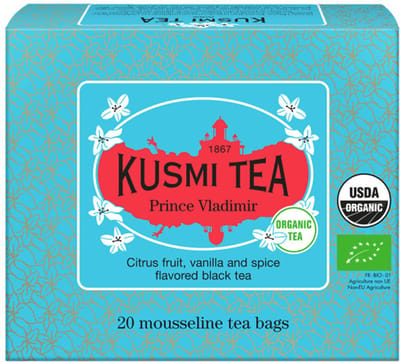 Biologische zwarte thee Kusmi Tea Prince Volodymyr – 20 mousseline theezakjes