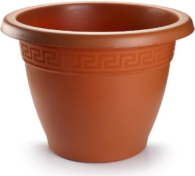 Plasticforte Plantenpot - terracotta bruin - D50 x H40 cm - bloempot - kunststof - rond