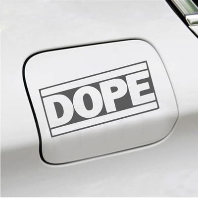 Bumpersticker - Dope - 7,4 X 14,8 - Antraciet