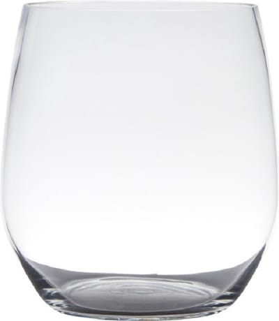 Hakbijl Glass Vaas Tony - transparant - 12 x 15 cm - glas - home-basics - bloemen vazen