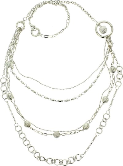 Behave - Zilverkleurige layered ketting - Elegant voor feest en casual