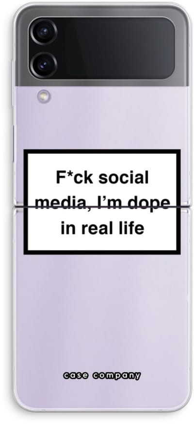 Case Company® - Hoesje geschikt voor Samsung Galaxy Z Flip4 hoesje - I'm dope - Soft Cover Telefoonhoesje - Bescherming aan alle Kanten en Schermrand