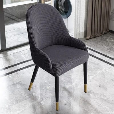 1PC Polar Fleece Stoelhoezen Effen Kleur Stretch Fauteuil Slipcovers Spandex Antislip Gemakkelijk Te Reinigen Stoelhoes voor Eetkamer 1pc