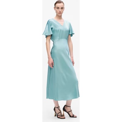 Karl Lagerfeld Satin Dress Still Water Taglia: 38 | Abiti Midi Outlet | Donna