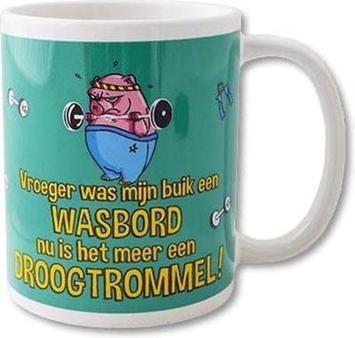 Paper Dreams - Funny Mug | Vroeger was mijn buik een wasbord