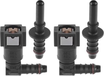 90 Graden Auto Brandstofslang Snelle Ontkoppeling Connector Set van 2