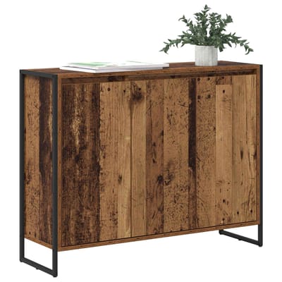 vidaXL - Bijzetkast - Oud - Hout - 96,5 - x - 30 - x - 75 - cm - Bewerkt - hout