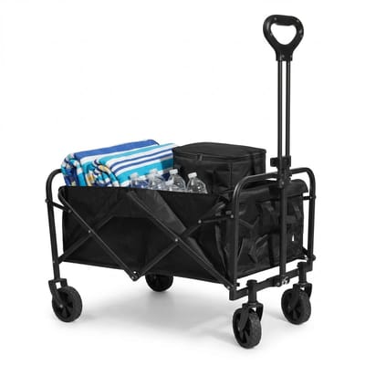 Lomera Bolderkar Opvouwbaar - Bolderwagen - Transportkar voor Strand en Camping - Strandkar - Trolley - Festival - Tuin - Opvouwbare Kar - Transportwagen - Boodschappen - Picknick - Outdoor - Vakantie - Inklapbaar - Compact
