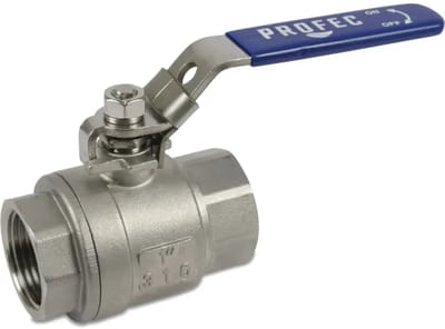 RVS Kogelkraan - 1 1/2 inch - Waterafsluiter tot 64 bar