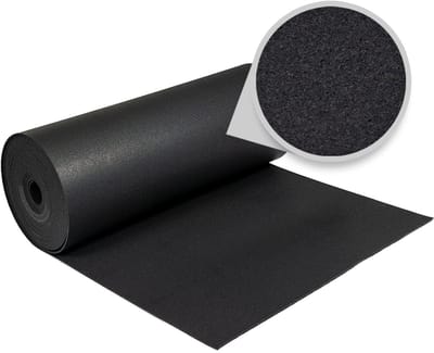 Rubbermagazijn - Tecflex Ultrafloor - Zwart - Dikte 8mm - LxB=10x1,25m - Fitnessvloer op rol