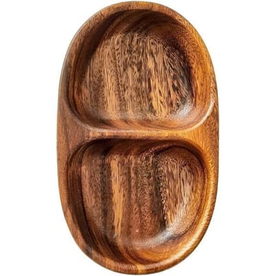 Japans Rond Houten Dessertbord Keukenaccessoire Dinerbord Verdeelkom Fruit Snacks Huishouden Snoep Noten Houten Bord brown