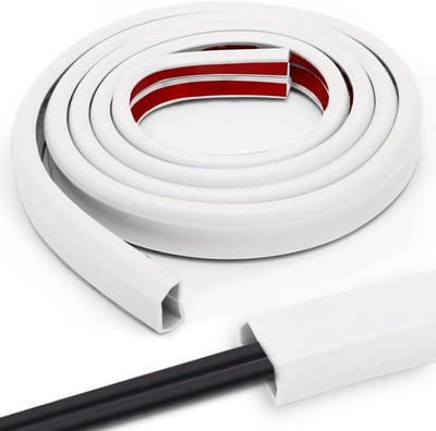 Flexibele Kabelbescherming 2m x 15mm x 10mm - Zelfklevende PVC Kabelgoot voor Thuis, Kantoor en School