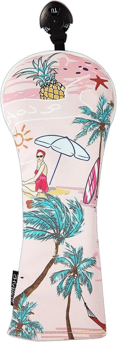 Golf Head Cover - Club Beschermer - Golf Club Bescherming - Waterproof PU Leer - 33 cm - Roze