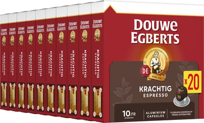 Douwe Egberts Espresso Krachtig Koffiecups - Intensiteit 10/12 - 10 x 20 capsules