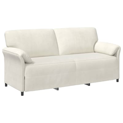 vidaXL - 3-Zits - Sofa - Crèmekleurig - 198 - x - 83 - x - 95 - cm - Fluweel