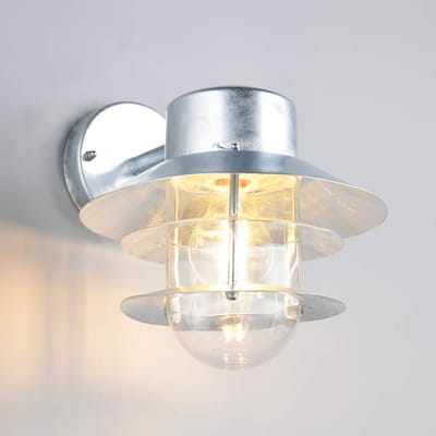 Trio Lighting Buitenwandlamp Ruvuuma zinkkleurig Ø 22 cm naar beneden gericht
