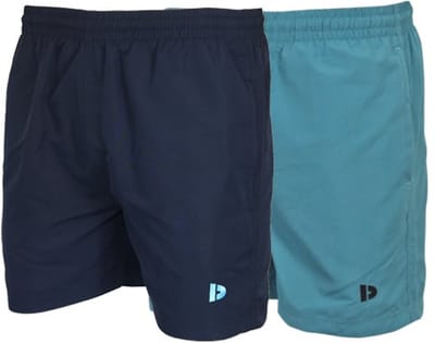 2-Pack Donnay - Sport/Zwemshort (Toon) - Sportbroek - Heren - Navy/Teal blue (796) - maat S