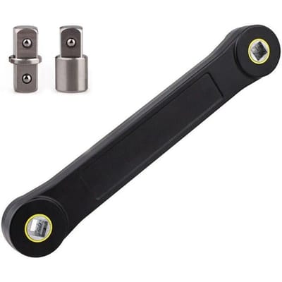 Jeu de clés d'extension universelles Clé dynamométrique combinée avec adaptateur 3/8'' et 1/4'' Outil manuel de réparation de voiture DIY noir