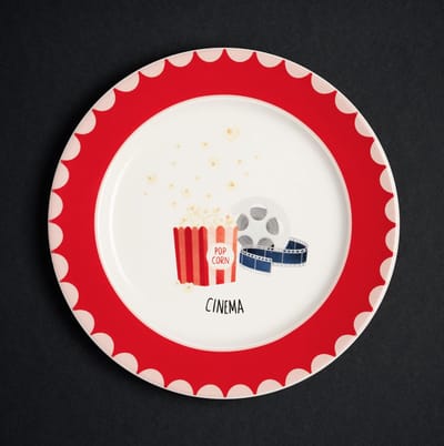 BLOGO Design Bone Collection HAPPY TABLE “CINEMA” China Porselein Bord 20 cm