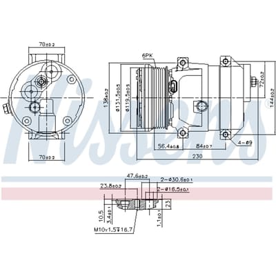 Compressor airconditioning NISSENS 890050