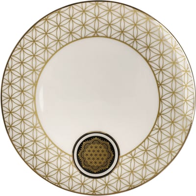 Goebel - Lotus | Bord Levensbloem | Porselein - 23cm - met echt goud