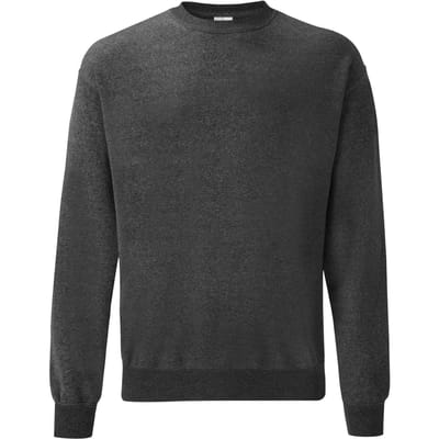 Fruit of the Loom Klassiek Heather Sweatshirt voor volwassenen (Donkergrijs)