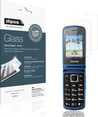 dipos – 2x Matte Pantserfolie geschikt voor Ufferson G380D | 9H Screenprotector
