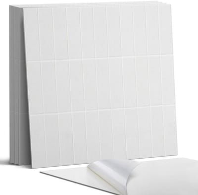 Coloray Wandpanelen Zelfklevend - Eenvoudig, glad mozaïek Zelfklevende Wandpanelen - 50 cm x 50 cm - Wit Wandpaneel PVC - 5 stuks - Texturen Wandpanelen Zelfklevend - Wandbord Keuken - Wandpaneel Badkamer