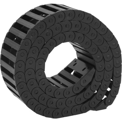 Chaîne porte-câbles en nylon Longueur 1 m Bonne ténacité PA66 Résistance à la température Noir Chaîne porte-câbles pour machine CNC black