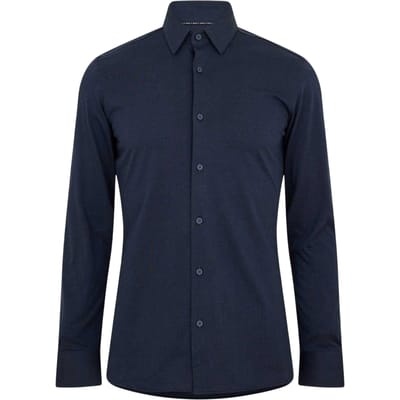 Boss Heren Kent Slim Overhemd (Donkerblauw)