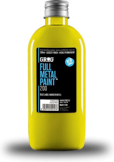 Grog Full Metal 200ml Navul Inkt - Flash Yellow