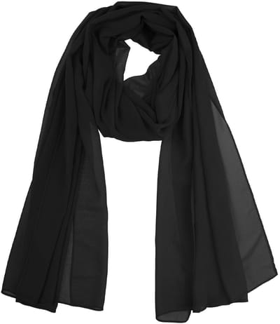Chiffon Dames Sjaal - Zwart - Dames - Dagelijks, Reizen & Feest - Cadeau