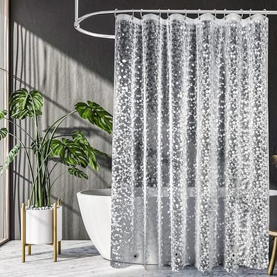 Floraweg Douchegordijn,Shower Curtain,badgordijn,badkamergordijn,klein rooster ,-topkwaliteit - digitale printen -Anti Schimmel - Inclusief 12 ringen -met 12 stuks douchegordijnhaken – Waterdicht -Wasbaar- PEVA - 180x200 cm