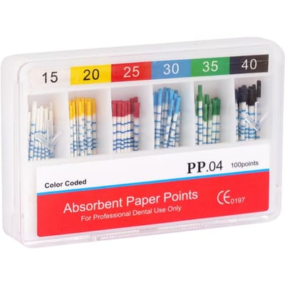 Tandheelkundige Absorberende Papieren Stiftjes 04 15-40# Wortelkanaal Endodontologie Gutta Percha Katoenvezel Tips Tandarts Gereedschap gray