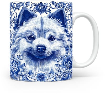 Mok Keeshond Beker voor koffie of tas voor thee, cadeau voor dierenliefhebbers, moeder, vader, collega, vriend, vriendin, kantoor, opa, oma, hond, kerst, sinterklaas, verjaardag