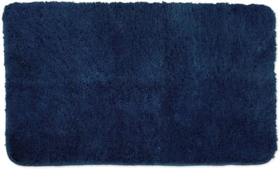 Famanu – Badkamer Tapijt Blauw - Badmat kan gecombineerd worden tot een set - Antislip & Maschinewasbaar - Toiletmat 60 x 100 cm