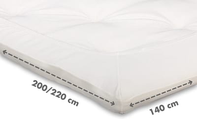 Beter Bed Select Jersey Hoeslaken Topper - 140 x 200/210/220 cm - 100% Katoen - Matrasbeschermer - Matrashoes - Off-White