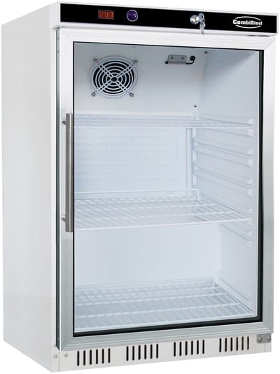 Combisteel Koelkast 1 Glasdeur 130 Liter Wit - Horeca Koelkast