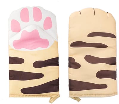 Unyqoos® Veiligheid en Stijl: Hittebestendige Ovenwanten met Kattenpootdesign voor Diverse Keukentaken, Set van 2
