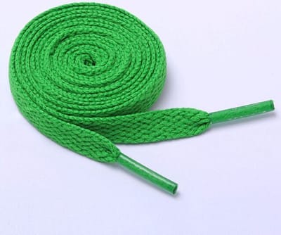 *** 2 Paar Platte Veters Groen 120cm - 6mm - van Heble® ***