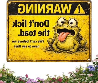 Grappige Tuinborden - Decoratie Paaltjes - Tuin Decoreren - Weerbestendig Metaal - 12.5 x 18.5 cm - Meerdere Kleuren