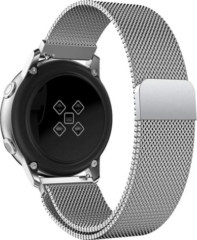 Bandje geschikt voor Samsung Galaxy Watch Active 2 (40 & 40 mm) - Zilver Milanese Band