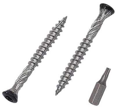 Roestvrij Staal Houtschroeven 4,0 x 40 mm - Zwarte Verzonken Torx-kop Schroeven (120 Stuks)